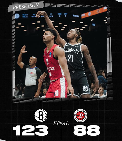 季前赛-篮网大胜夏普尔 小波特13+5 曼恩15分 曾凡博未登场