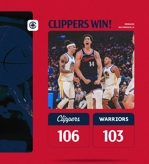 10月18日 NBA季前赛 快船vs勇士 全场录像及集锦